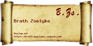 Brath Zselyke névjegykártya